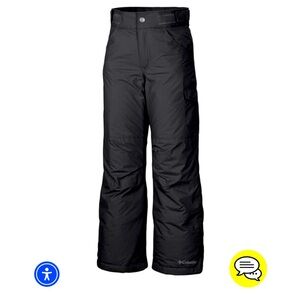 Black Columbia size small snow pants. Fleece lined, waterproof shell.